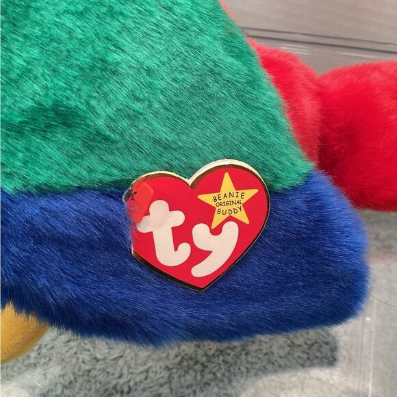 Ty Beanie Baby Buddy Jabber 1999 Plush Parrot Bird with Tags Great Condition - Picture 7 of 12